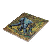 De Reaper met Sickle van Vincent van Gogh Tegeltje (Zijkant)