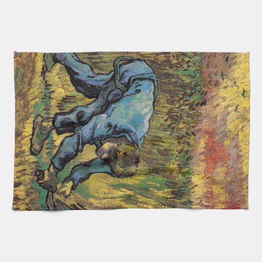 De Reaper met Sickle van Vincent van Gogh Theedoek (Horizontaal)