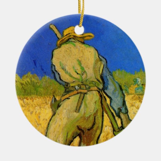 De Reaper (na Millet) van Vincent van Gogh Keramisch Ornament (Voorkant)