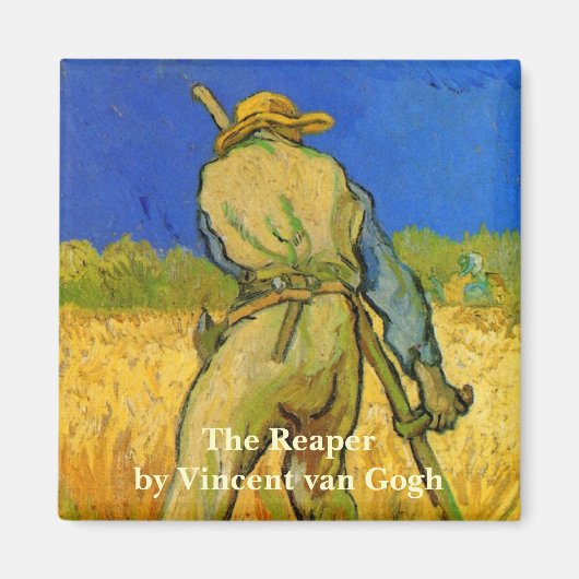 De Reaper (na Millet) van Vincent van Gogh Magneet (Voorkant)