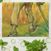 De Reaper (na Millet) van Vincent van Gogh Theedoek (Gevouwen)