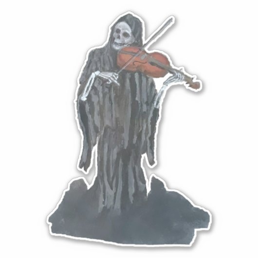 De Reaper speelt de viool Sticker (Voorkant)