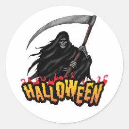 De Reaper van Halloween Ronde Sticker