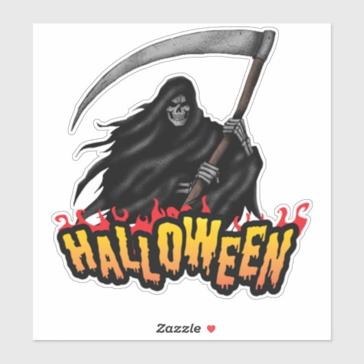 De Reaper van Halloween Sticker (Vel)