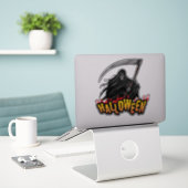 De Reaper van Halloween Sticker (Laptop op bureau)