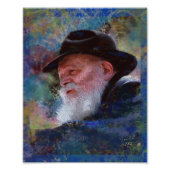 De Rebbe Menachem Schneerson Art Foto Afdruk (Voorkant)