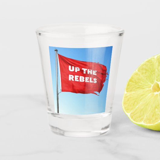De rebellen met het thema shot glass glas (Voorkant)