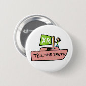 De rebellie van de uitsterving vertelt de waarheid ronde button 5,7 cm (Voorkant /achterkant)