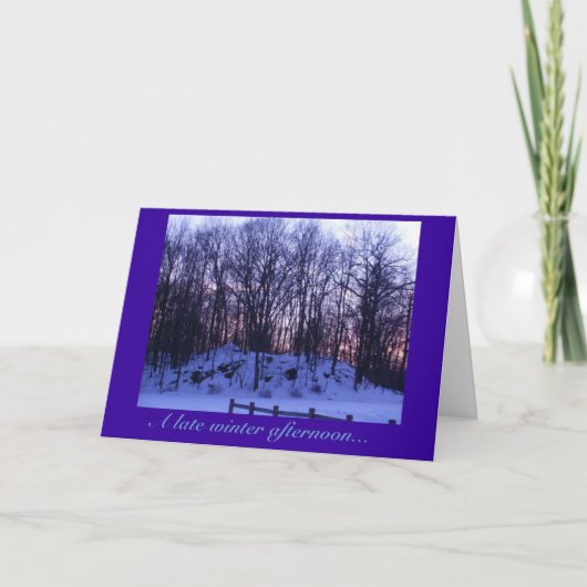 De "recente winter afternoon kaart (Voorkant)