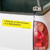 De recessie weigeren bumpersticker (Op Truck)