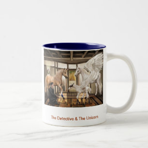 De rechercheur en de Unicorn Tweekleurige Koffiemok