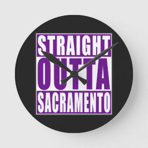 De rechte Paars van Outta Sacramento Ronde Klok