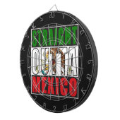 De rechte Vlag van Outta Mexico Dartbord (Voorkant Rechts)