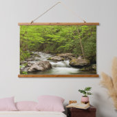 De rechte vork stroomt door bos hangend wandkleed (Slaapkamer)