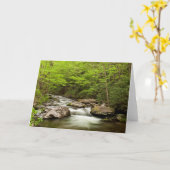 De rechte vork stroomt door bos kaart (Gele Bloem)