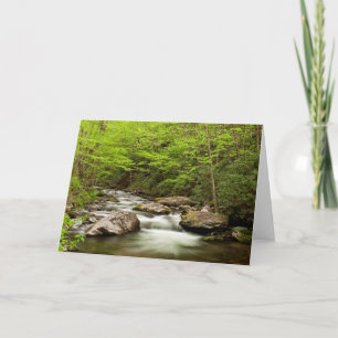 De rechte vork stroomt door bos kaart