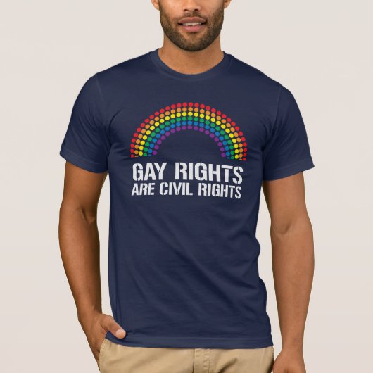 DE RECHTEN VAN DE GAY ZIJN BURGERRECHTEN T-SHIRT (Voorkant)