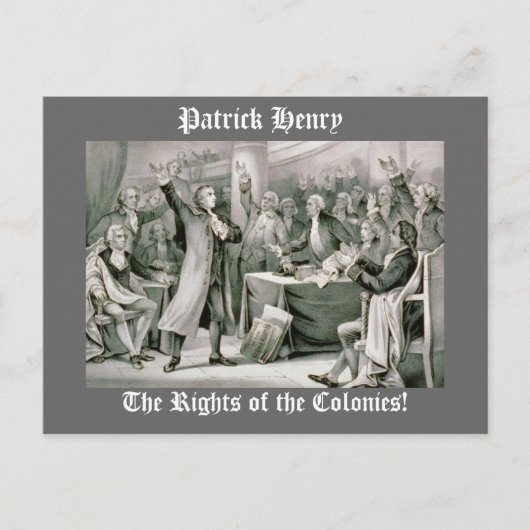 De rechten van de kolonies! briefkaart (Voorkant)