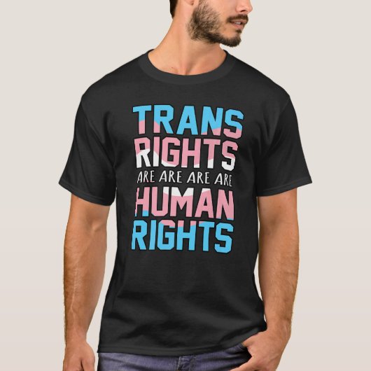De rechten van de mens zijn de mensenrechten. t-shirt (Voorkant)