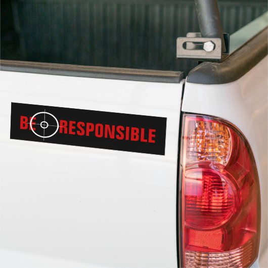 DE RECHTEN VAN DE pistool ZIJN VERANTWOORDELIJK Bumpersticker (Op Truck)