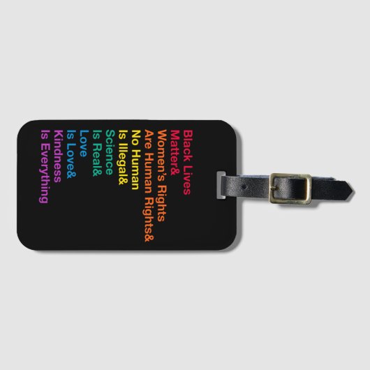 De rechten van de vrouw zijn mensenrechten bagagelabel (Voorkant (horizontaal))