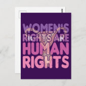 De rechten van de vrouw zijn mensenrechten briefkaart (Voorkant / Achterkant)