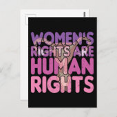 De rechten van de vrouw zijn mensenrechten briefkaart (Voorkant / Achterkant)