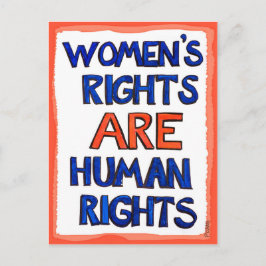 De rechten van de vrouw zijn mensenrechten briefkaart