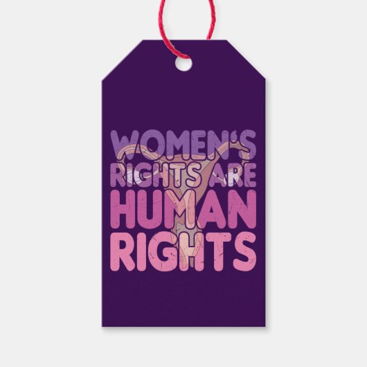 De rechten van de vrouw zijn mensenrechten cadeaulabel (Voorkant)