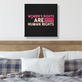 De rechten van de vrouw zijn mensenrechten canvas afdruk (Insitu (Slaapkamer))