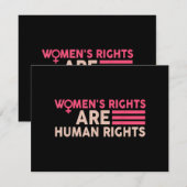 De rechten van de vrouw zijn mensenrechten feestdagenkaart (Voorkant / Achterkant)