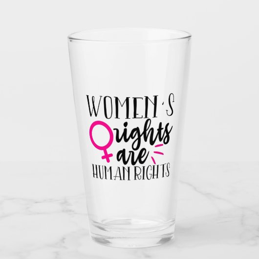 De rechten van de vrouw zijn mensenrechten glas (Voorkant)