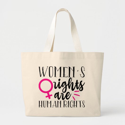 De rechten van de vrouw zijn mensenrechten grote tote bag (Voorkant)