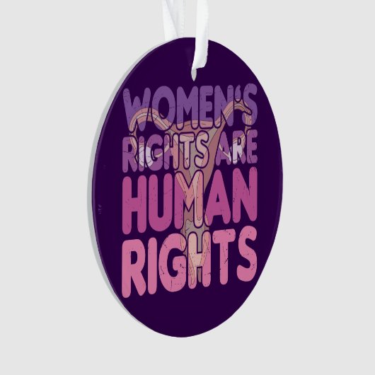 De rechten van de vrouw zijn mensenrechten ornament (voorkant)