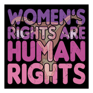 De rechten van de vrouw zijn mensenrechten perfect poster