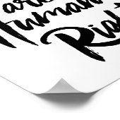 De rechten van de vrouw zijn mensenrechten poster (Hoek)