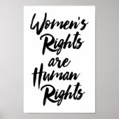 De rechten van de vrouw zijn mensenrechten poster (Voorkant)
