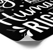 De rechten van de vrouw zijn mensenrechten poster (Hoek)