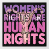 De rechten van de vrouw zijn mensenrechten raamsticker (Vel)
