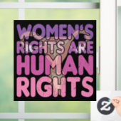 De rechten van de vrouw zijn mensenrechten raamsticker (Huis)
