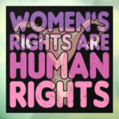 De rechten van de vrouw zijn mensenrechten raamsticker (Vel 3)