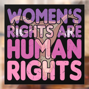De rechten van de vrouw zijn mensenrechten raamsticker