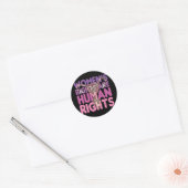 De rechten van de vrouw zijn mensenrechten ronde sticker (Envelop)