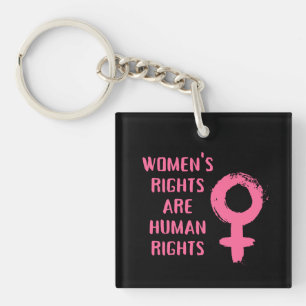 De rechten van de vrouw zijn mensenrechten sleutelhanger