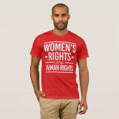 De rechten van de vrouw zijn mensenrechten t-shirt (Voorkant volledig)