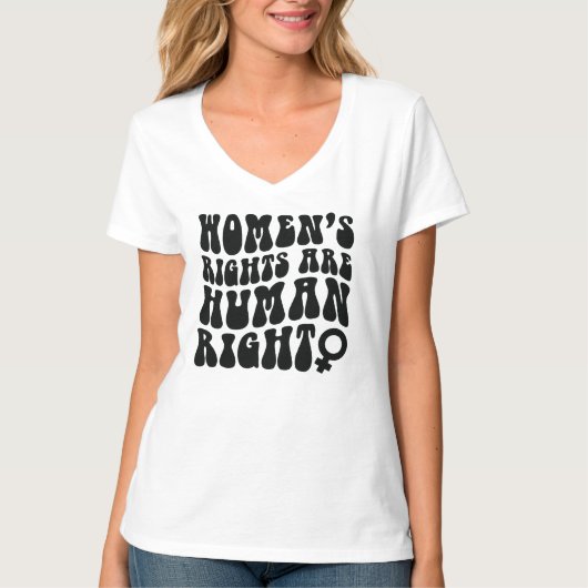 De rechten van de vrouw zijn mensenrechten t-shirt (Voorkant)