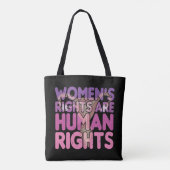 De rechten van de vrouw zijn mensenrechten tote bag (Achterkant)