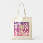 De rechten van de vrouw zijn mensenrechten tote bag (Achterkant)