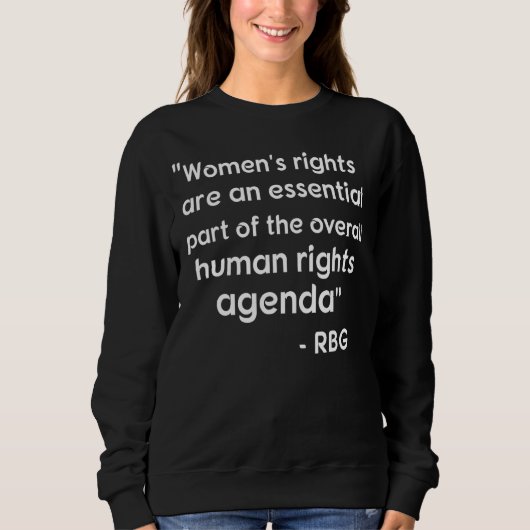 De rechten van de vrouw zijn mensenrechten trui (Voorkant)