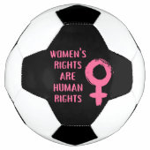 De rechten van de vrouw zijn mensenrechten voetbal (Voorkant)
